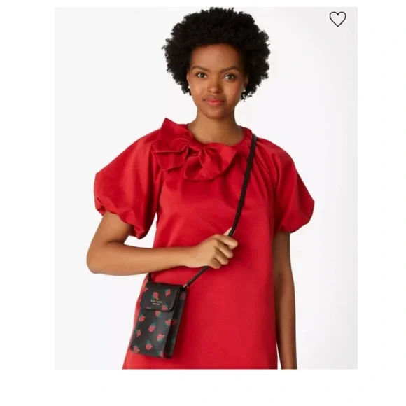 🌹NWT Kate Spade NY Saffiano Ditsy Rose Toss North South Phone Crossbody KE641🌹 - Picture 7 of 14